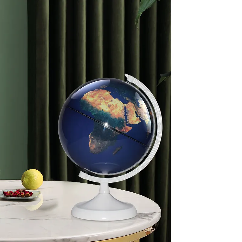 20CM Earth with Clouds Globe, Aluminum Arc and Metal Base - World Globe